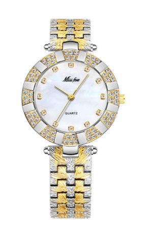 Montre Miss Fox pour femmes en métal deux tons or et argent